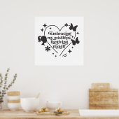 Poster Papier Halbmatt Kunstwerk Positive Einstell (Küche)