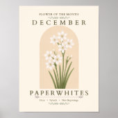 Poster Papierweiße Dezember-Geburtsblume (Vorne)