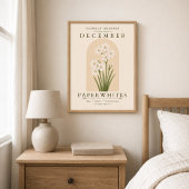 Poster Papierweiße Dezember-Geburtsblume