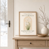Poster Papierweiße Dezember-Geburtsblume
