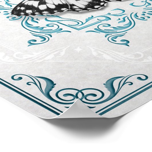 Poster Papillon Entimologe (Ecke)