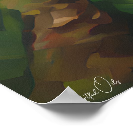 Poster | Paradiesvogel | Ölmalerei (Ecke)