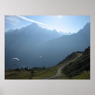 Poster: Paragliders Chamonix Valley Frankreich Poster