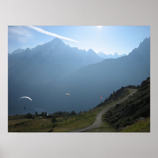 Poster: Paragliders Chamonix Valley Frankreich Poster (Vorne)