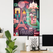 Poster - Paris Frankreich (Heimbüro)
