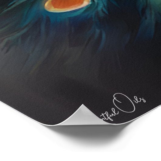 Poster | Pfau | Malerei (Ecke)