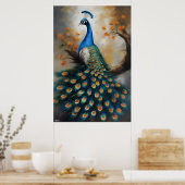 Poster | Pfau | Malerei (Küche)