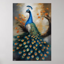 Poster | Pfau | Malerei