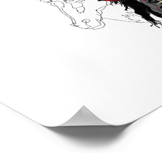 Poster : Pferd im Inneren (Ecke)