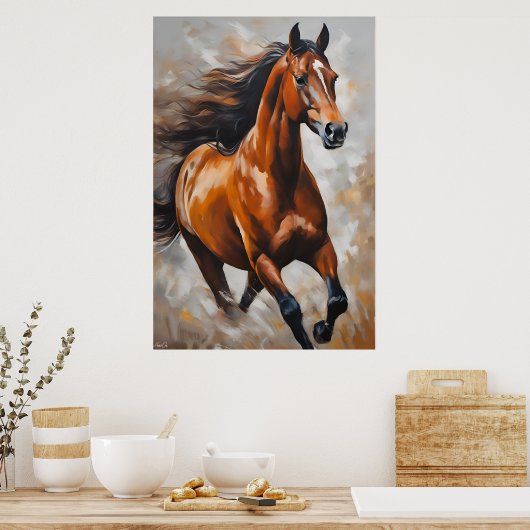 Poster | Pferd | Ölmalerei (Küche)