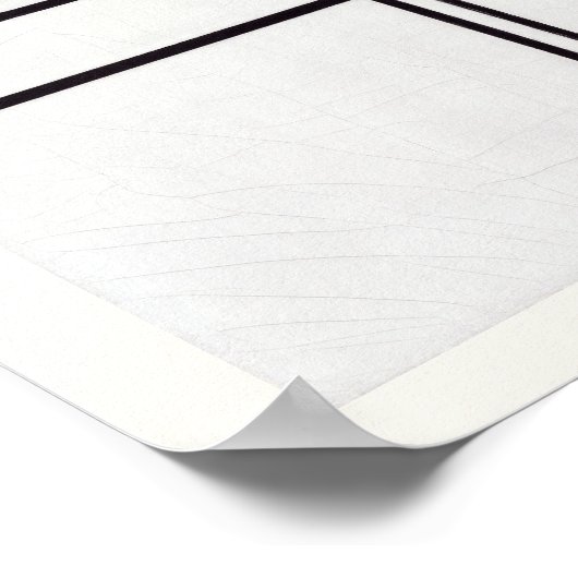 POSTER : PIET MONDRIAN : GRAU - RED 1935 (Ecke)