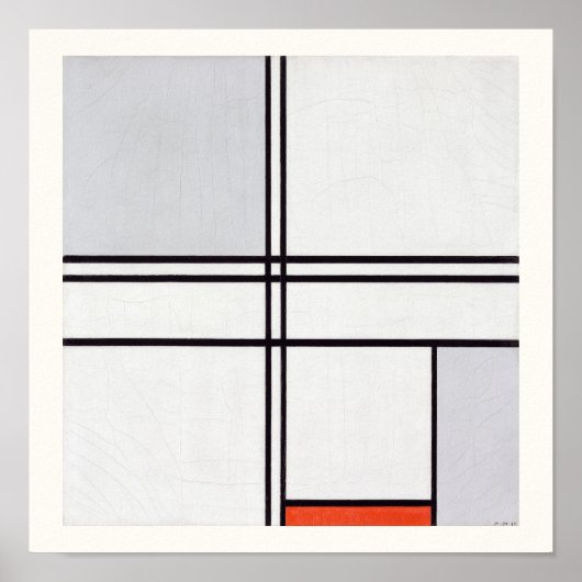 POSTER : PIET MONDRIAN : GRAU - RED 1935 (Vorne)