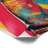 Poster Pin-up Blonde Pop Art (Ecke)