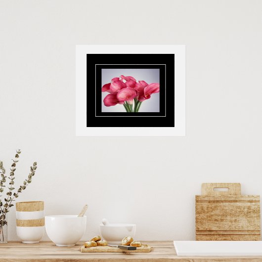 Poster-Pink Calla Lilies Poster (Küche)
