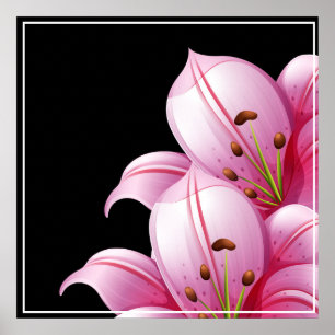 Poster-Pink Lillie Poster