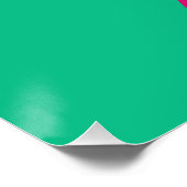 Poster – Pink Lines on Green (Ecke)