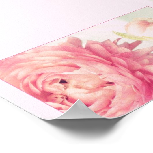 Poster Pink Peonies (Ecke)