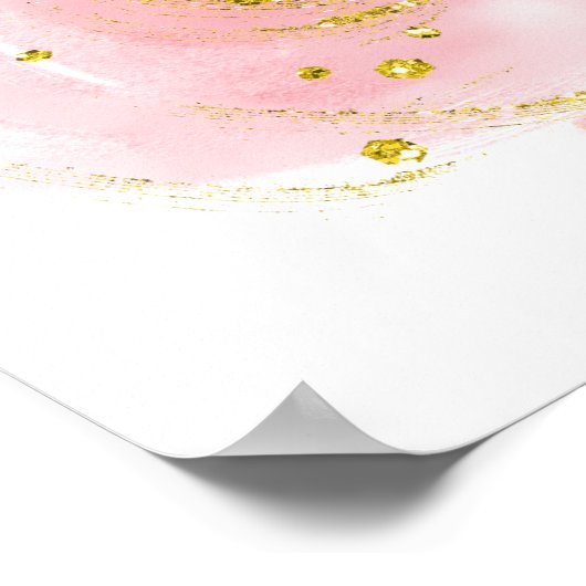 Poster Pink Rose Bud (Ecke)