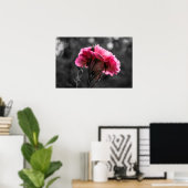 Poster Pinke Rose Eleganz (Heimbüro)