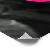 Poster Pinke Rose Eleganz (Ecke)