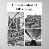 Poster -Pittsburgh B&W Collage (Vorne)