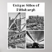 Poster-Pittsburgh B&W Collage Poster (Vorne)