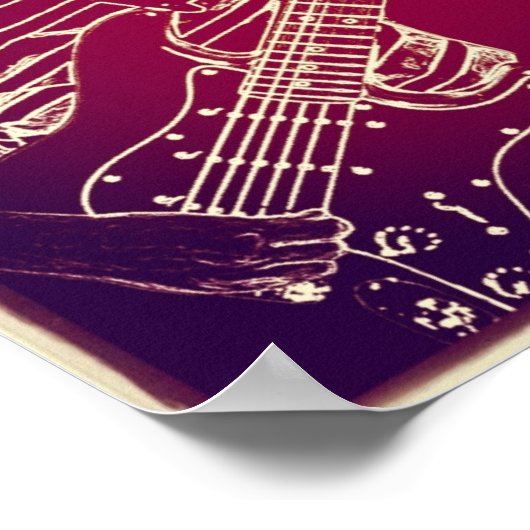 Poster "Play Guitar" (Ecke)