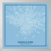 Poster Point-to-Pitre Karte, Guadeloupe Wird Plan (Vorne)