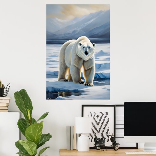 Poster | Polar Bear | Malerei (Heimbüro)