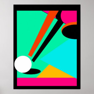 POSTER ~ POOL ~ MILLIARDEN IN ABSTRAKT ~ CUE BALL