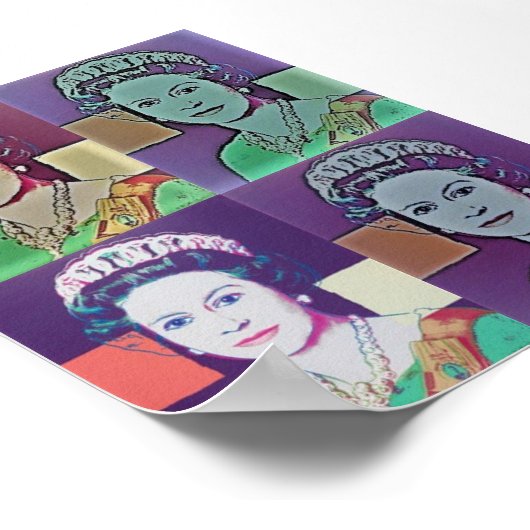Poster - Pop Art 'The Queen' (Ecke)