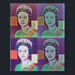 Poster - Pop Art 'The Queen'<br><div class="desc">Queen Elizabeth II Option auf Karo-out für Ihren Kauf dieses Poster mit einem gemacht, um den Ruhm von zazzle zu messen. Fügen Sie dem Rahmen ein Reittier hinzu, das dieses schöne Bild hervorhebt. Vergessen Sie nicht, Ihre Rückmeldung ein wenig lang mit dem Bild in situ, das anderen Zollbehörden helfen wird,...</div>