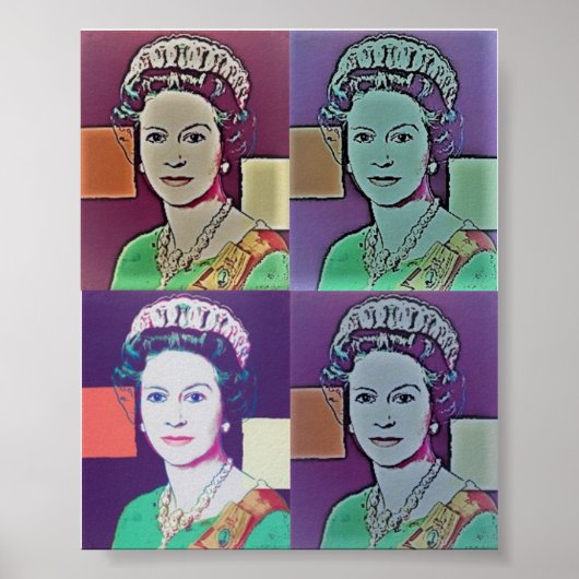 Poster - Pop Art 'The Queen' (Vorne)