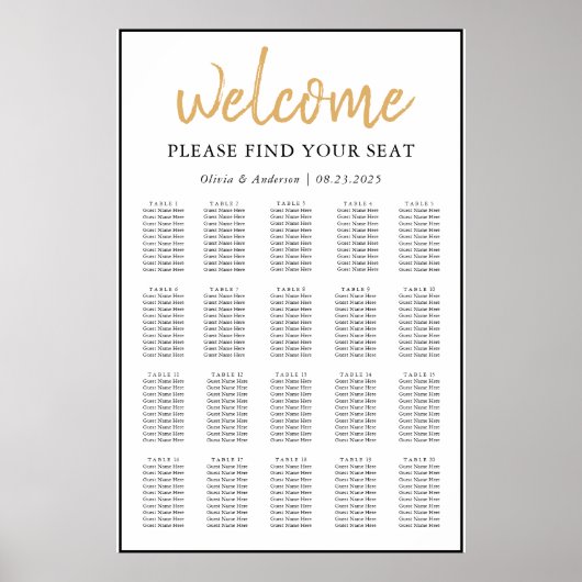 Póster Poster Grafik von Single-Plätzen für die Ho