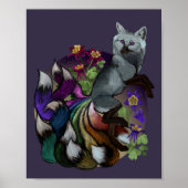 Poster "Pride Kitsune" und "Columbine Blume" (Vorne)