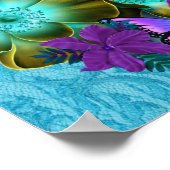 Poster Princess Baby Dusche Aquamarin Blue Lila Gi (Ecke)