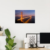 Poster/Print "Abend an der Golden Gate Bridge" Poster (Heimbüro)
