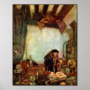 Poster/Print: Alchemist und sein Gold Edmund Dulac Poster