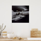 Poster/Print: Astronaut Irwin on Moon Poster (Küche)