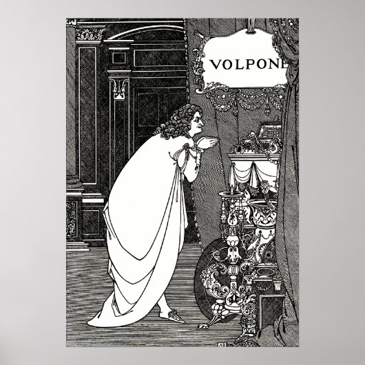 Poster Print: Aubrey Beardsley-Volpone (Vorne)