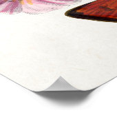 Poster Print Butterfly Vintag Illustration (Ecke)