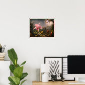 Poster/Print: Cattleya Orchid & Three Hummingbirds Poster (Heimbüro)