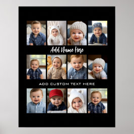 Poster/Print Collage für das erste Jahr des Babys  Poster