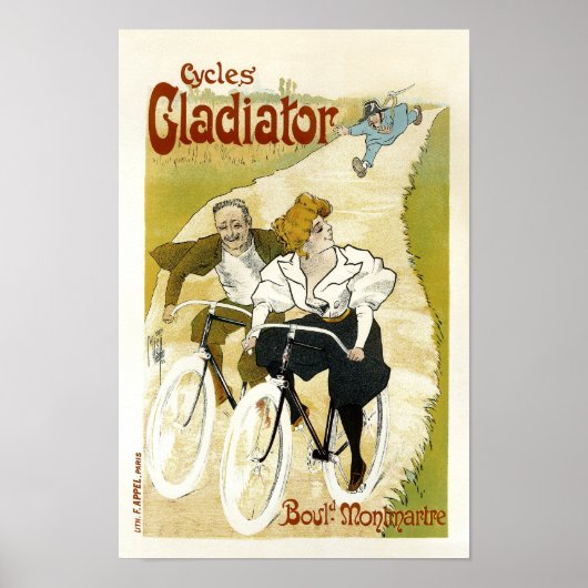 Poster/Print: Cycles Gladiator - Vintage Fahrräder Poster (Vorne)