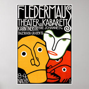 Poster Print: Fledermaus Theater und Cabaret