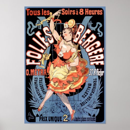 Poster/Print: Folies Bergere - Cheret Poster (Vorne)
