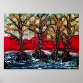 Poster Print "Four Trees" von Mahri Shelton (Vorne)