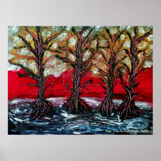 Poster Print "Four Trees" von Mahri Shelton