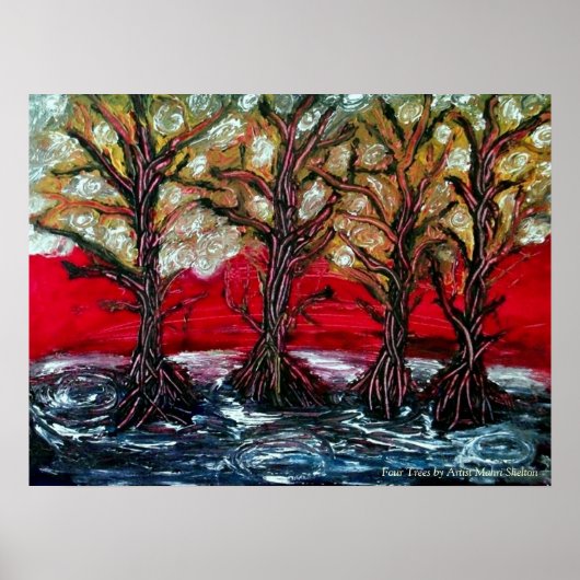 Poster Print "Four Trees" von Mahri Shelton (Vorne)