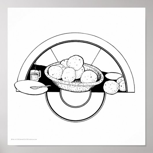 Poster/Print: "Geschirr/Grapefruit" Poster (Vorne)